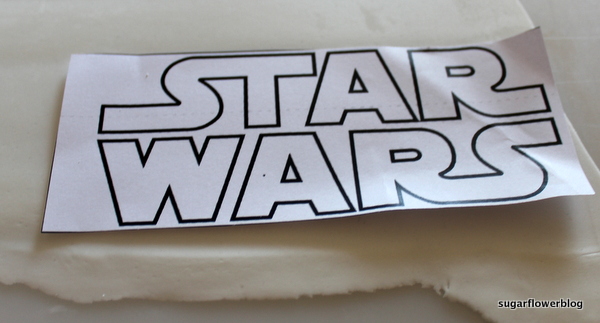 Star wars logo fondant